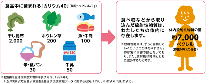 食べ物の中の放射性物質