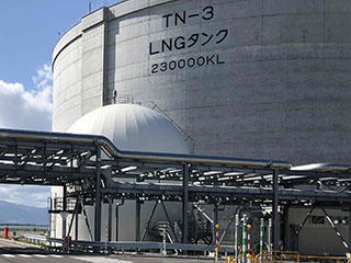国内最大の地上式LNG燃料タンク